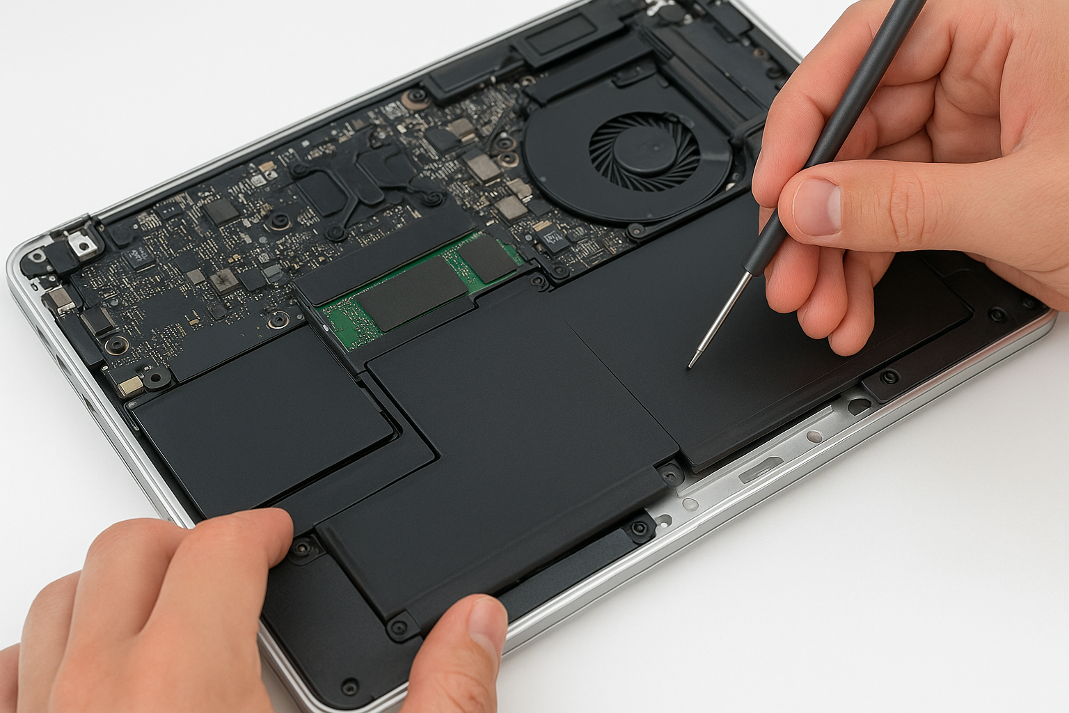 آموزش قدم به قدم تعویض باتری لپ تاپ